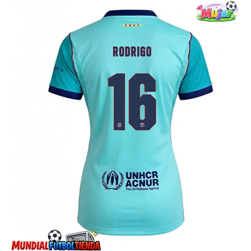 Camiseta Barcelona Rodri Hernandez #16 Tercera Equipación Replica 2026-27 para mujer mangas cortas